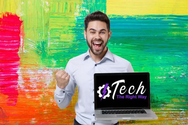 laptop support happy tech trw man
